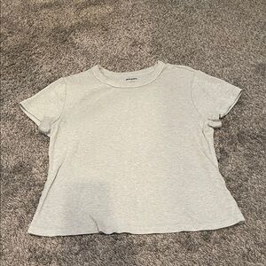 Old Navy Light Gray Ribbed Tee XL